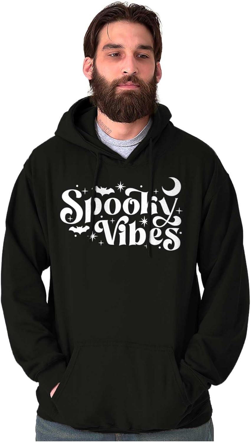 imageBrisco Brands Cute Halloween Witchy Spooky Vibes Hoodie Sweatshirt Women MenBlack