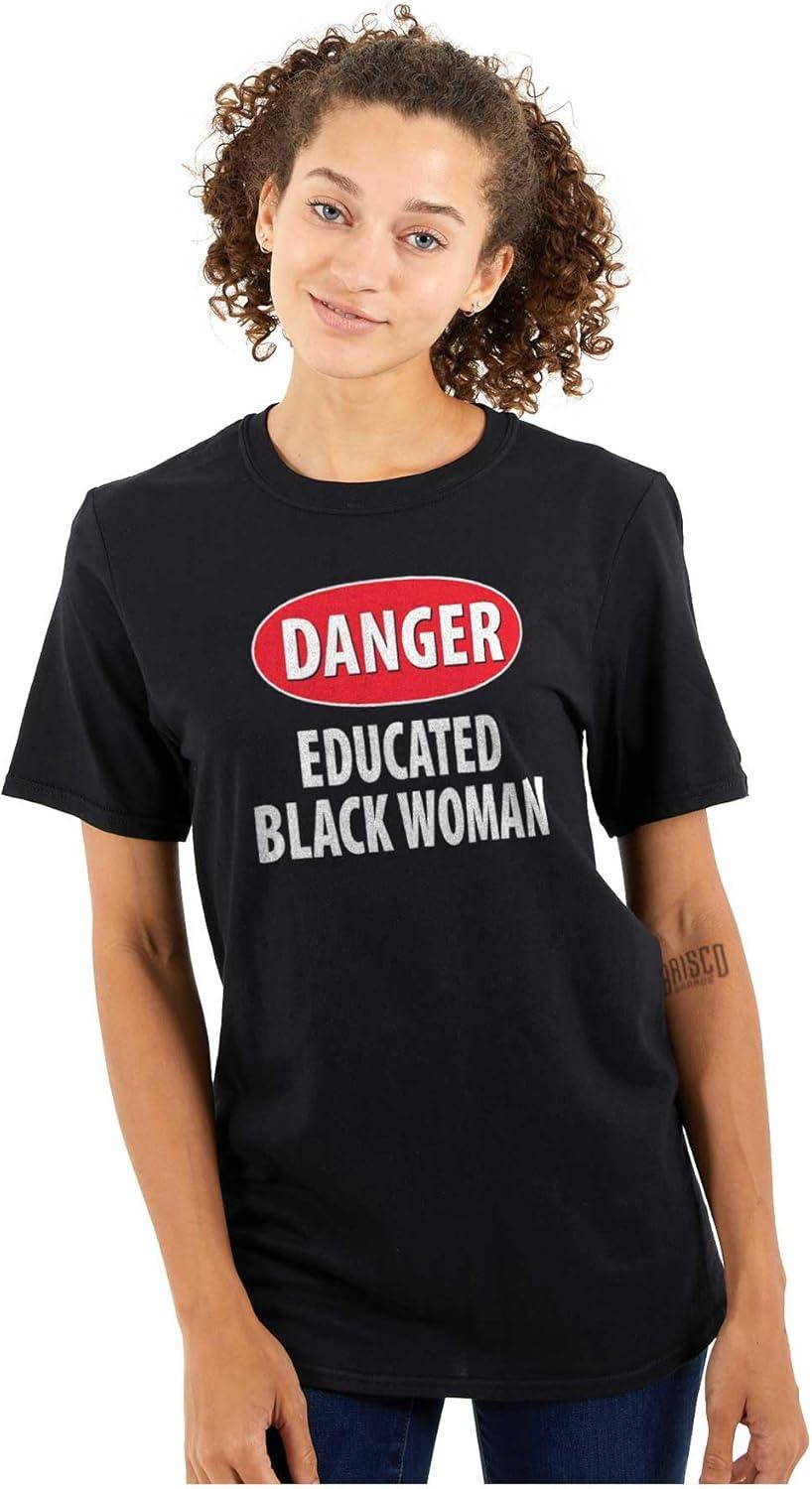 imageBrisco Brands Educated Black African American Woman Womens Graphic T Shirt TeesBlack