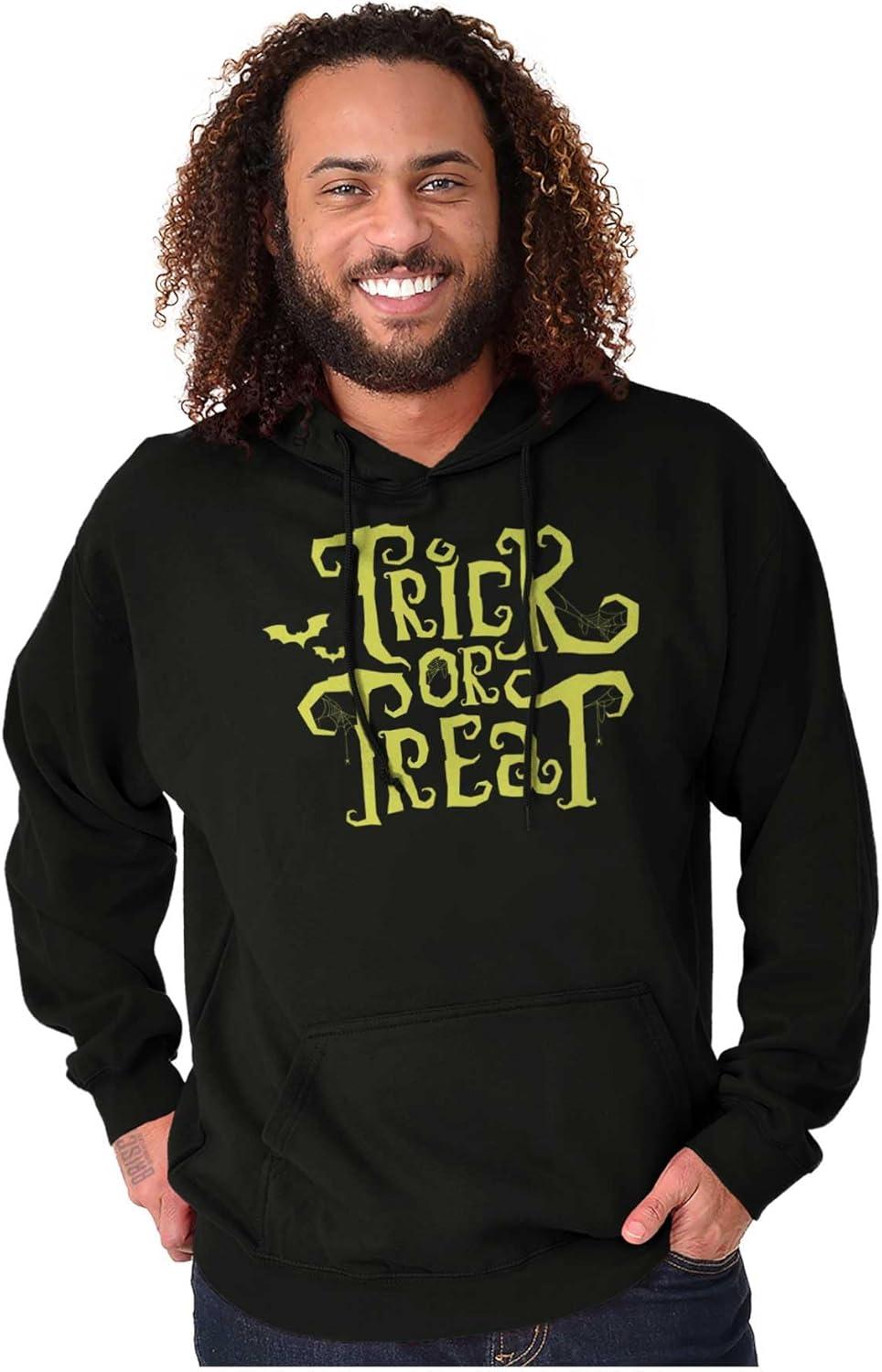 imageBrisco Brands Spooky Halloween Trick or Treat Hoodie Sweatshirt Women MenBlack
