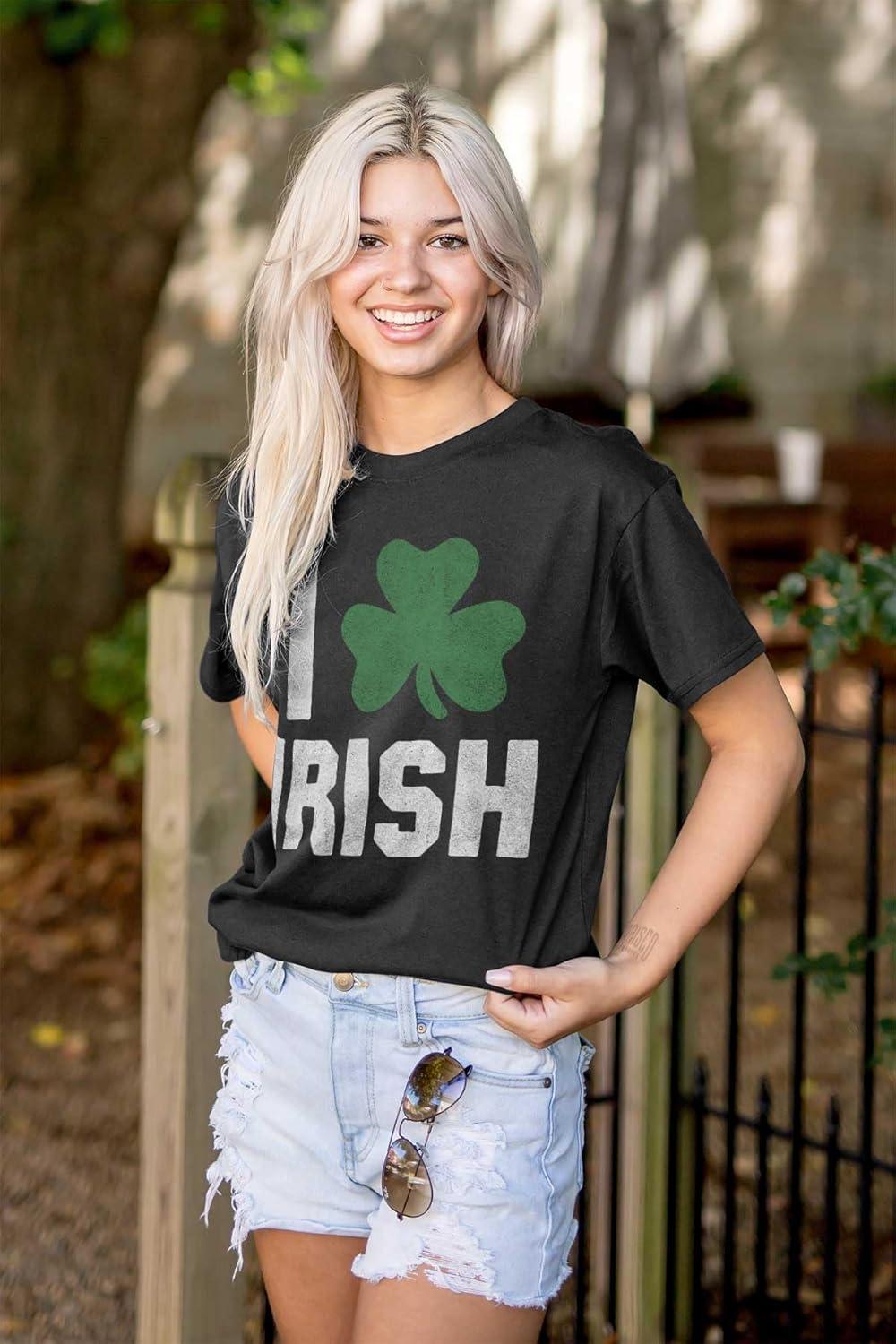 imageBrisco Brands St Patricks Day Irish Pride Shamrock Graphic T Shirt Men or WomenBlack