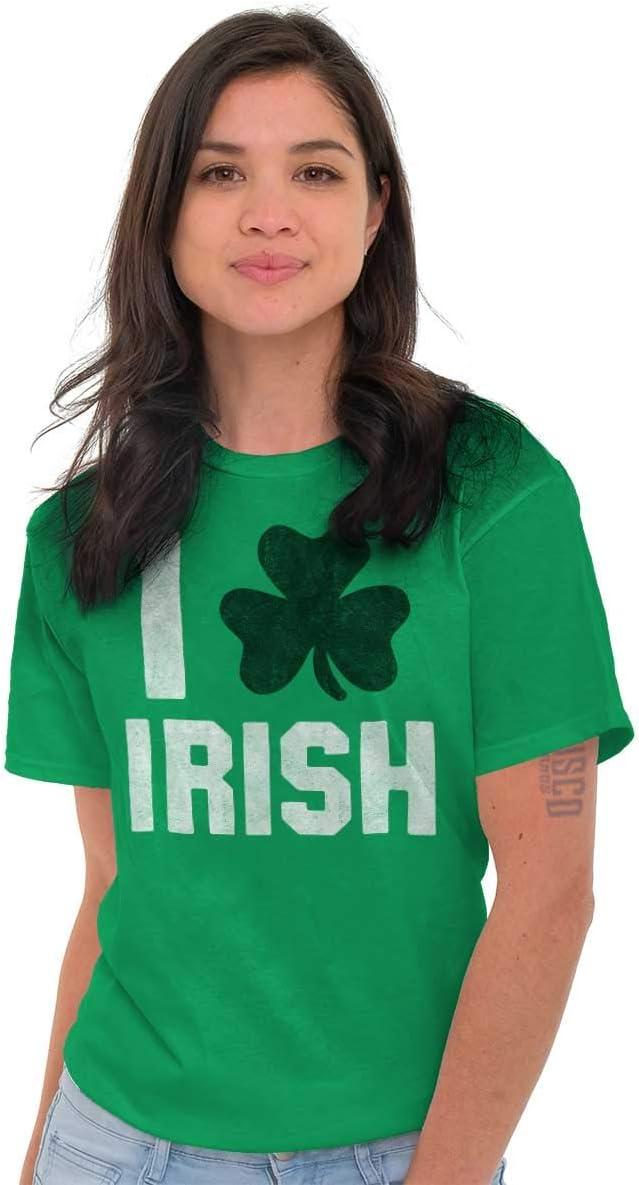 imageBrisco Brands St Patricks Day Irish Pride Shamrock Graphic T Shirt Men or WomenIrish Green