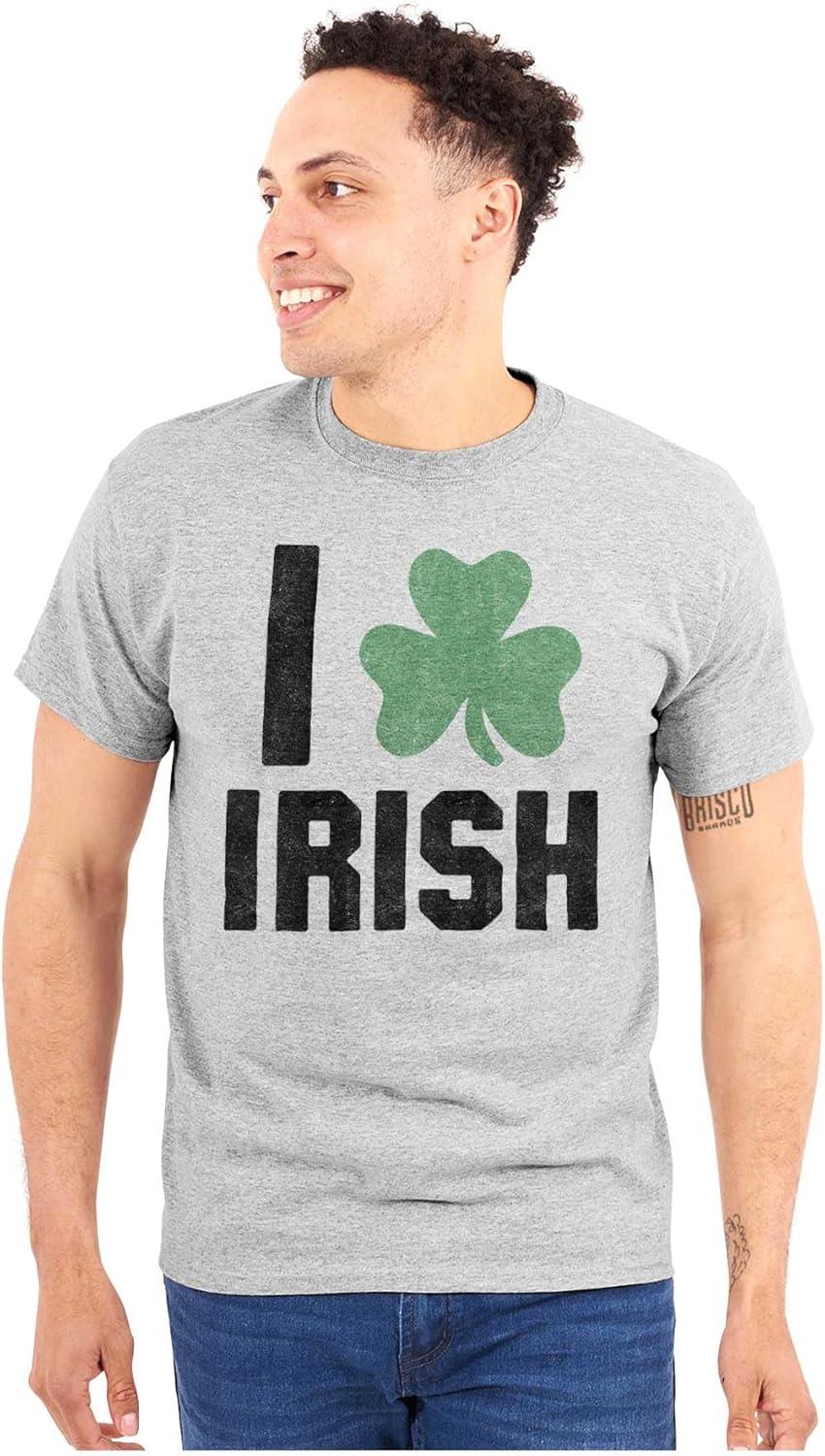 imageBrisco Brands St Patricks Day Irish Pride Shamrock Graphic T Shirt Men or WomenSport Grey