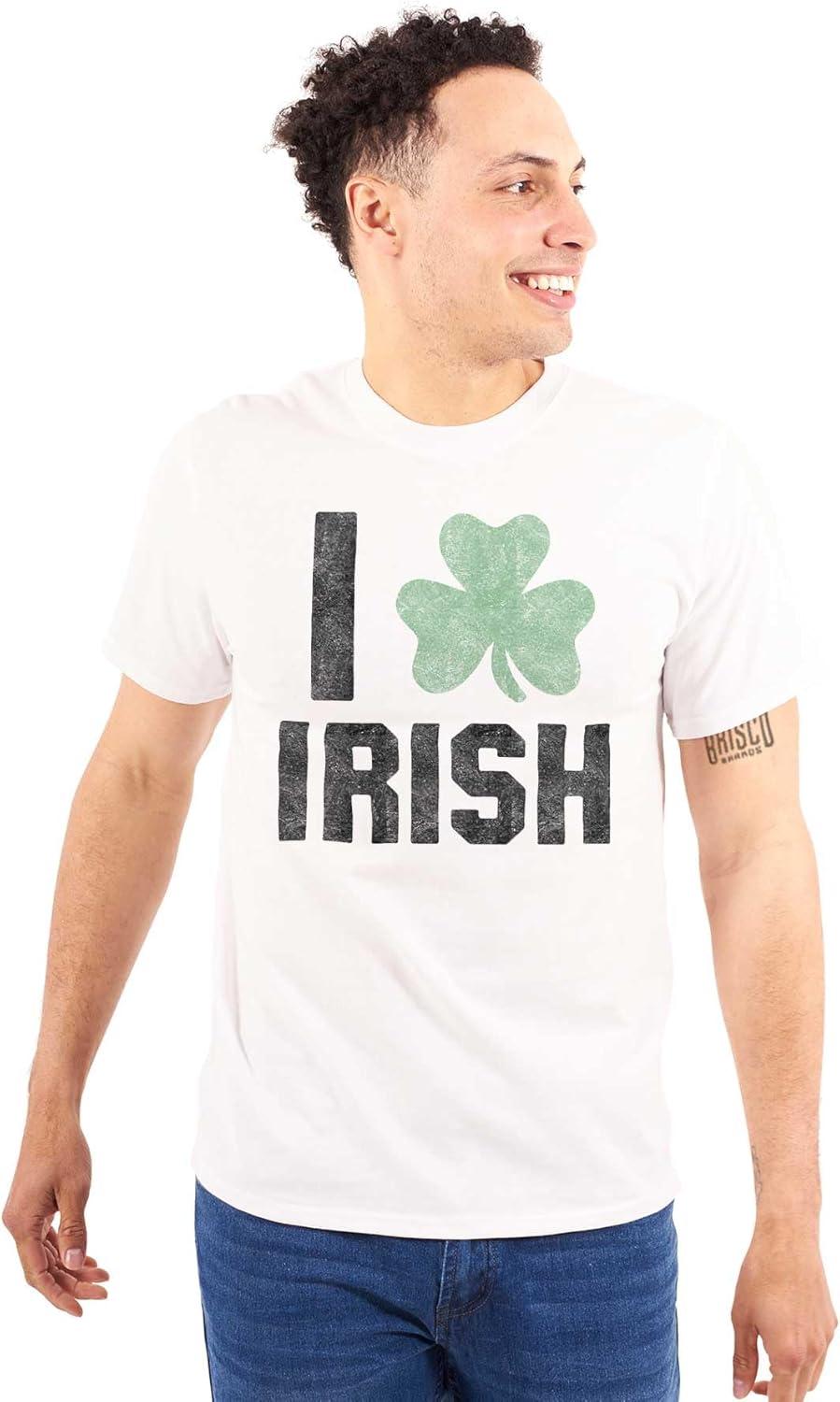 imageBrisco Brands St Patricks Day Irish Pride Shamrock Graphic T Shirt Men or WomenWhite