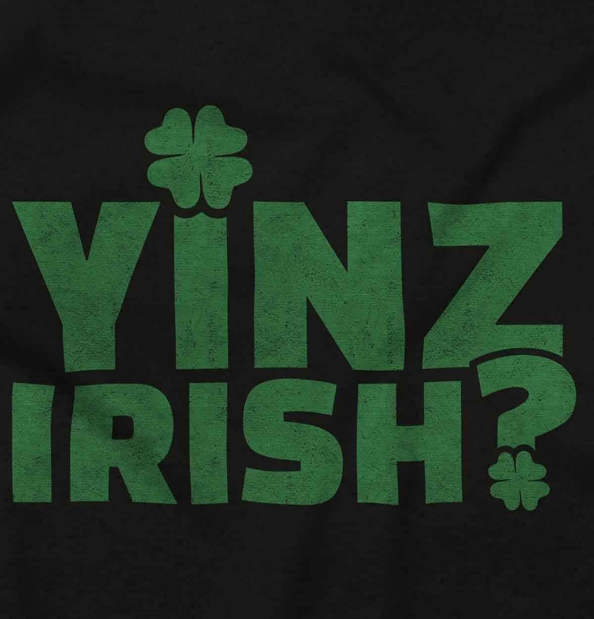 imageBrisco Brands Yinz Irish Funny St Patricks Day Hoodie Sweatshirt Women MenBlack