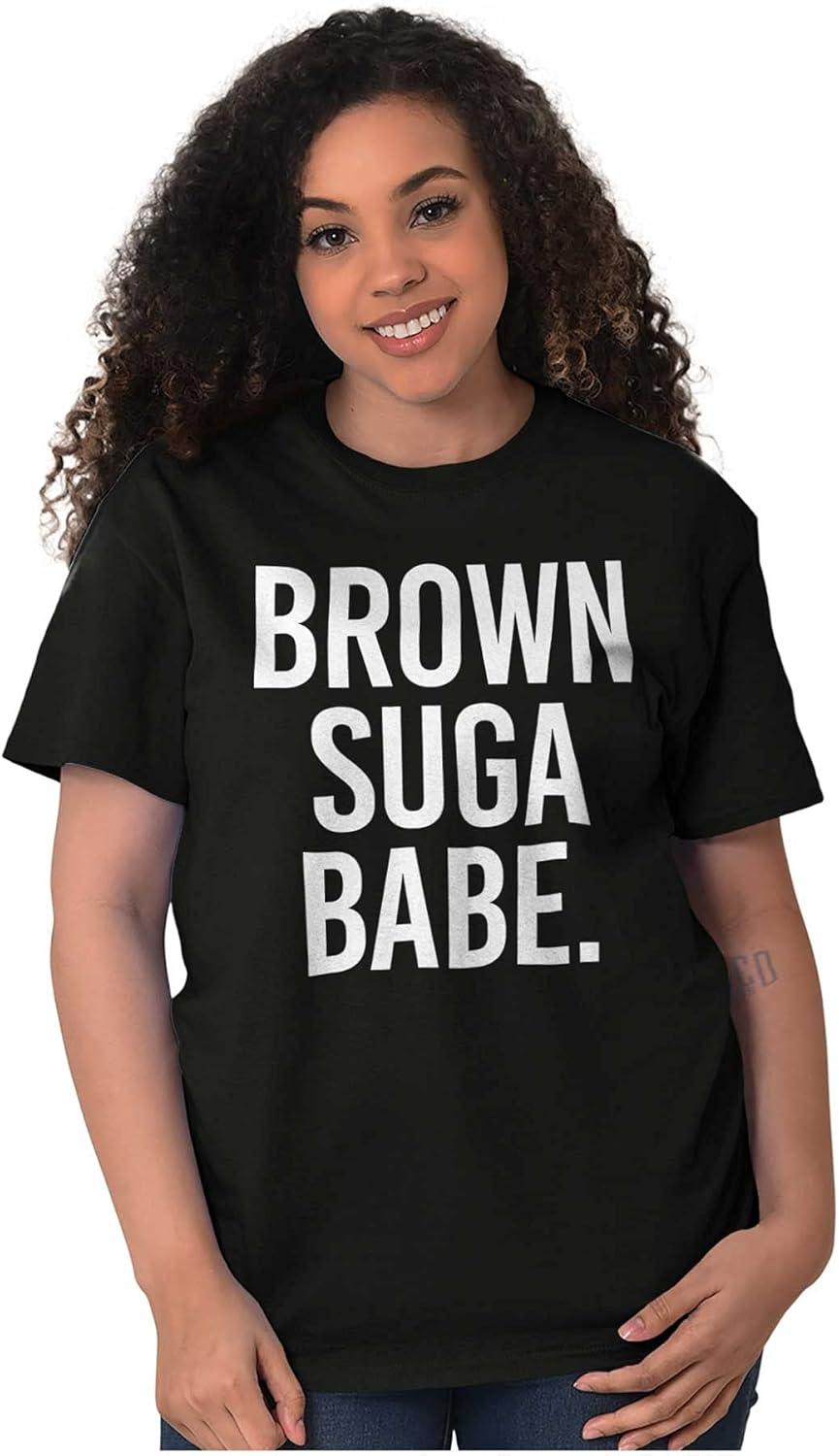 imageBrown Sugar Babe Cute Black Queen Womens Graphic T Shirt TeesBlack