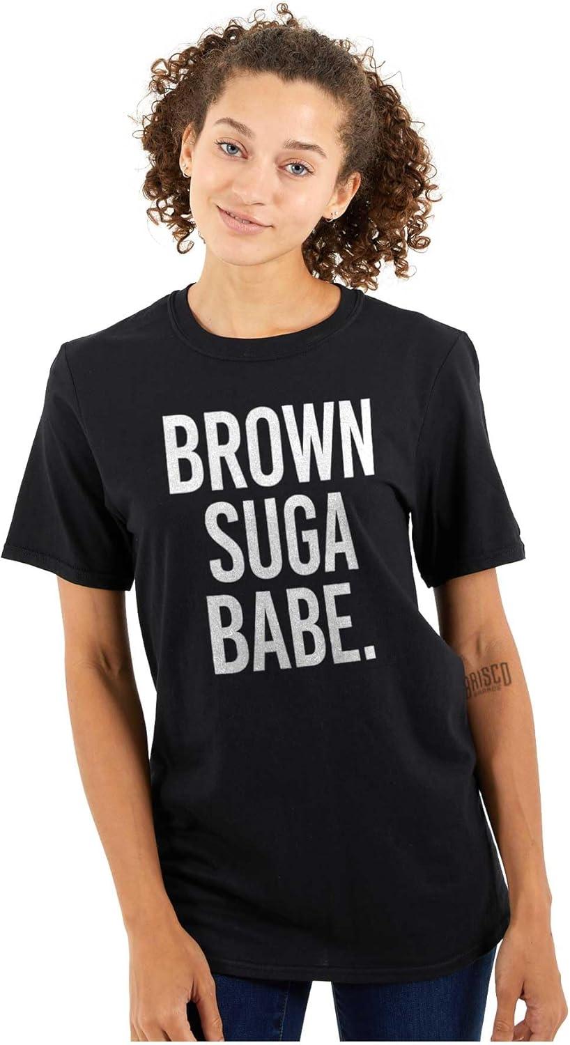 imageBrown Sugar Babe Cute Black Queen Womens Graphic T Shirt TeesBlack