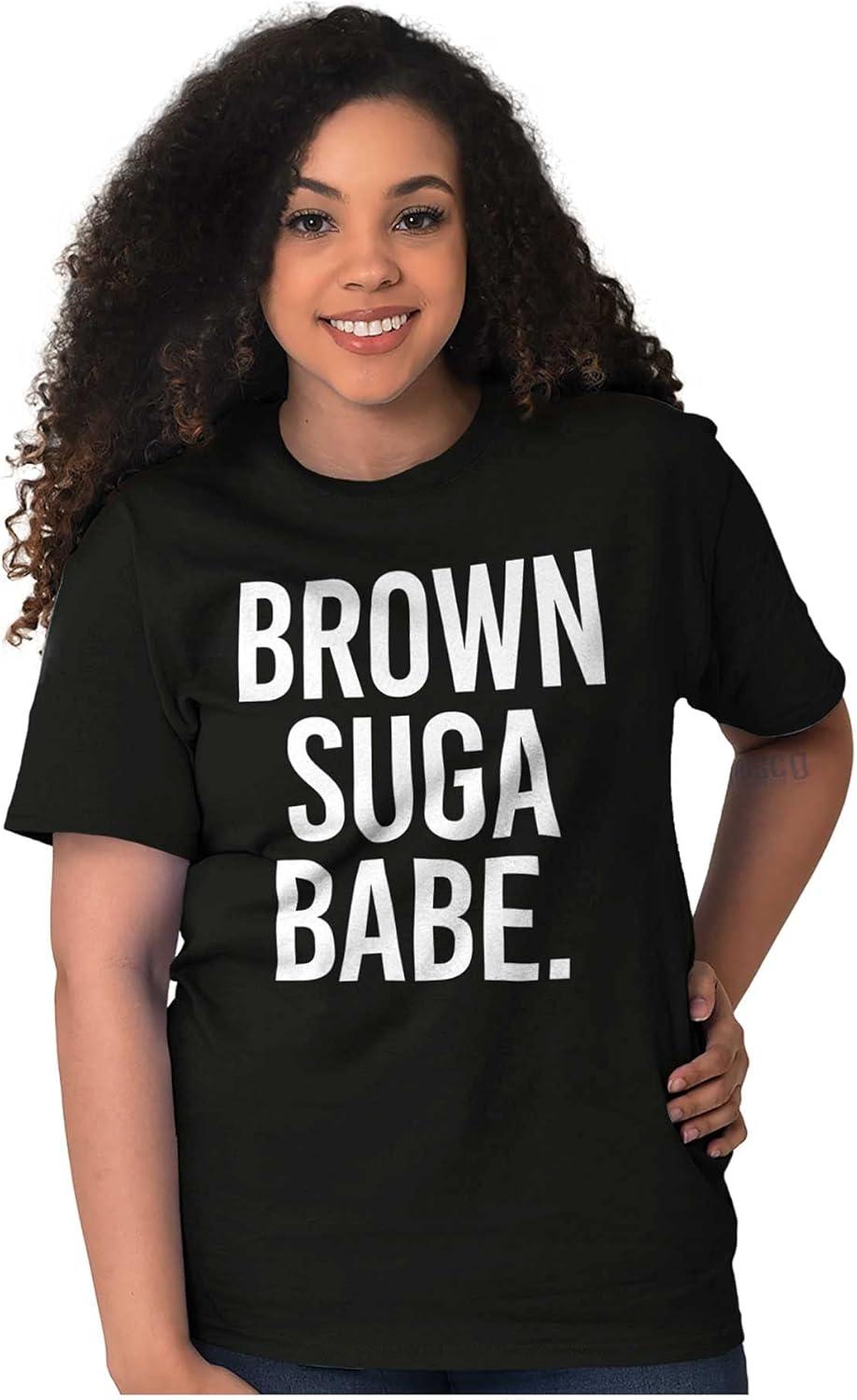 imageBrown Sugar Babe Cute Black Queen Womens Graphic T Shirt TeesBlack