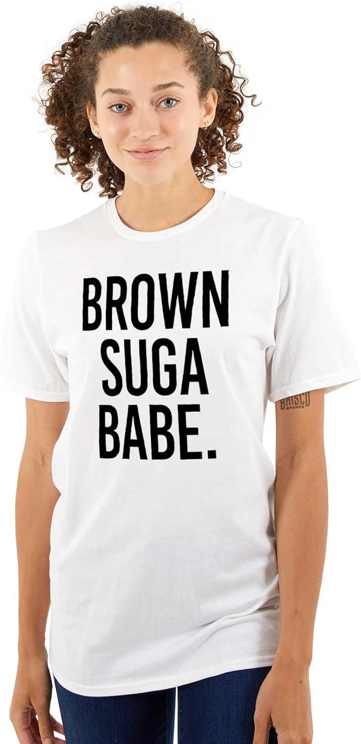 imageBrown Sugar Babe Cute Black Queen Womens Graphic T Shirt TeesWhite