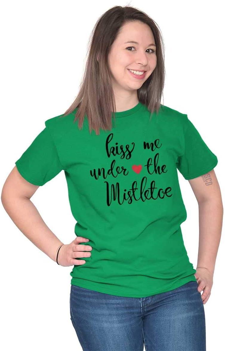 imageChristmas Kiss Me Under The Mistletoe Womens Graphic T Shirt TeesIrish Green