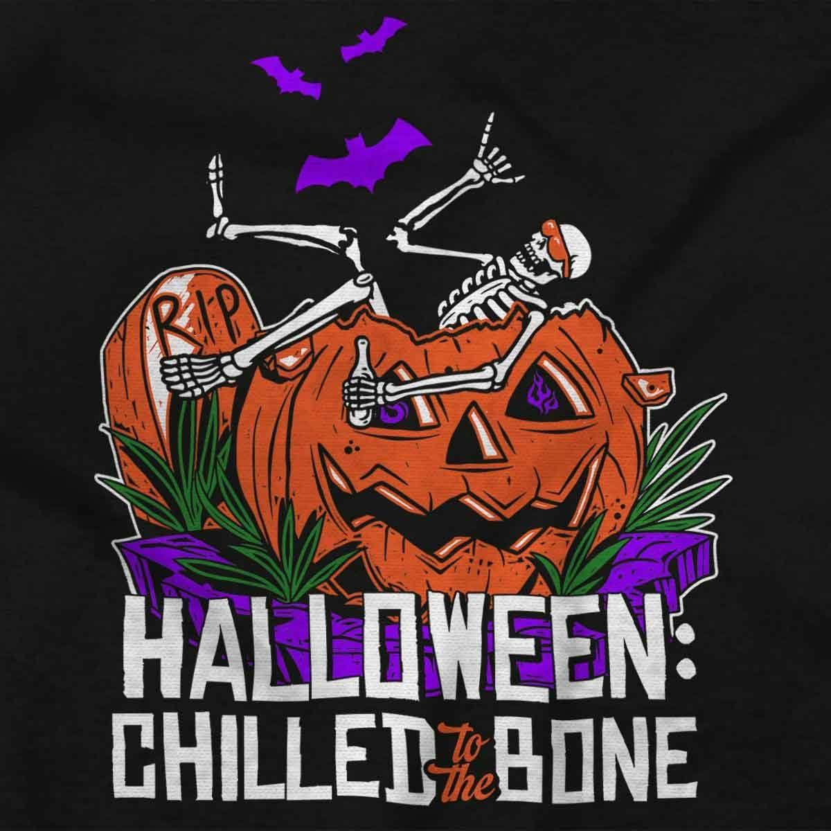 imageFunny Halloween Chilled to The Bone Long Sleeve Tshirt Men WomenBlack