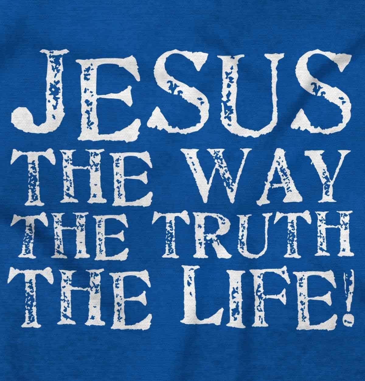 imageJesus The Way Truth Life Christian Womens Slim Fit Graphic TeeRoyal