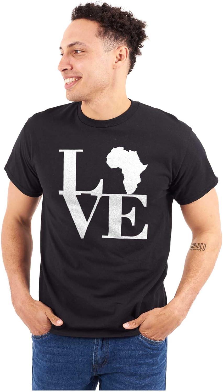 imageLove Africa Map Black African Pride Graphic T Shirt Men or WomenBlack