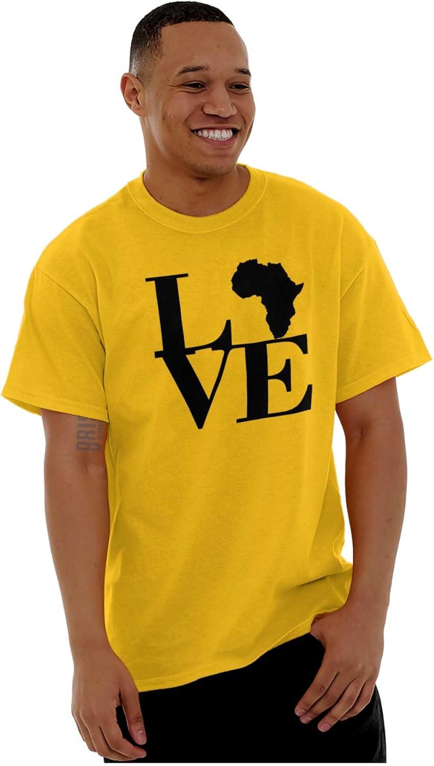 imageLove Africa Map Black African Pride Graphic T Shirt Men or WomenGold