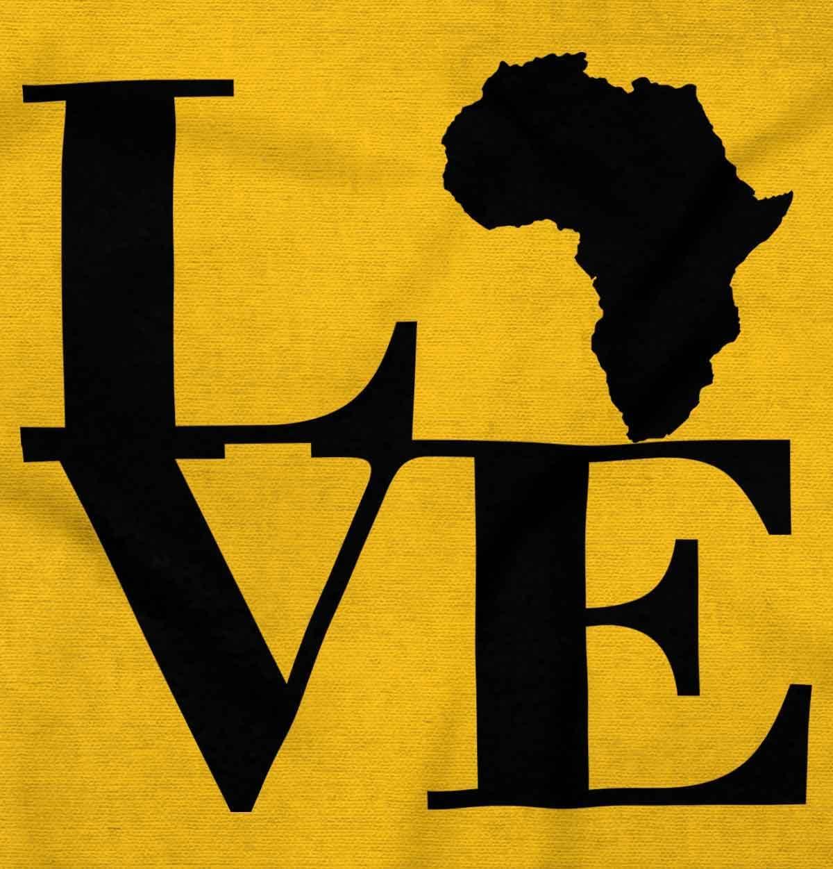 imageLove Africa Map Black African Pride Graphic T Shirt Men or WomenGold