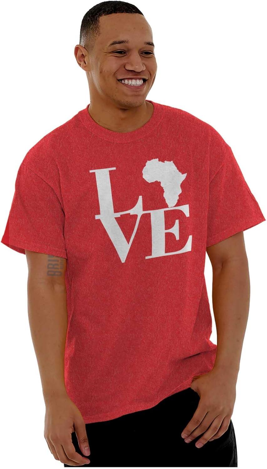 imageLove Africa Map Black African Pride Graphic T Shirt Men or WomenHeather Red