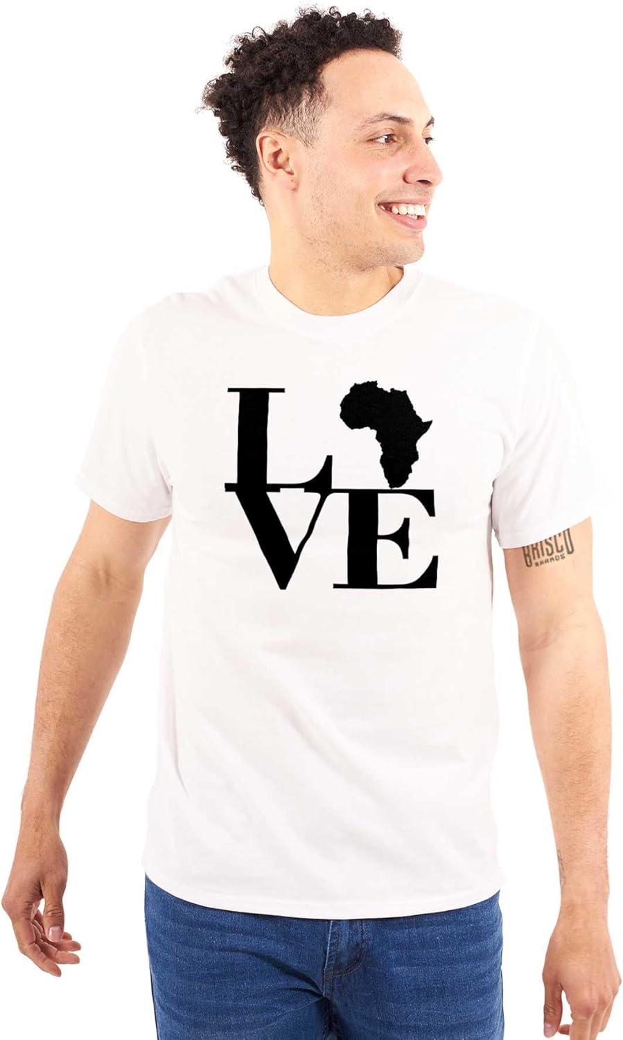 imageLove Africa Map Black African Pride Graphic T Shirt Men or WomenWhite