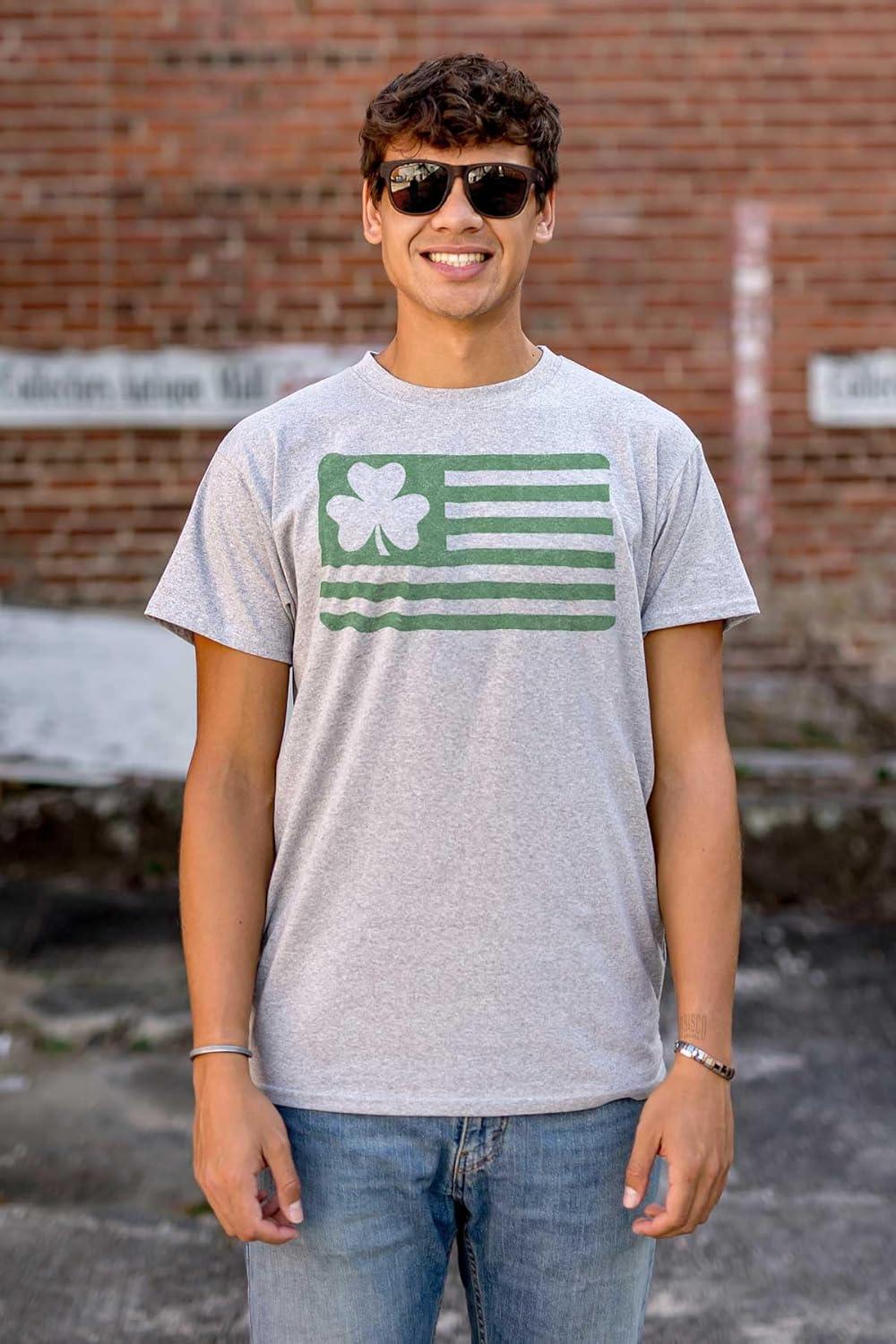 imageSt Patricks Day IrishAmerican Pride Graphic T Shirt Men or WomenSport Grey