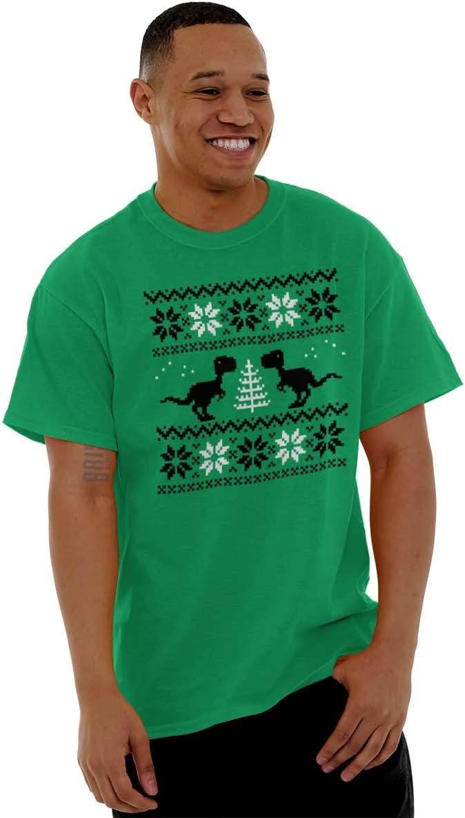 imageUgly Christmas TRex Dinosaur Party Graphic T Shirt Men or WomenIrish Green