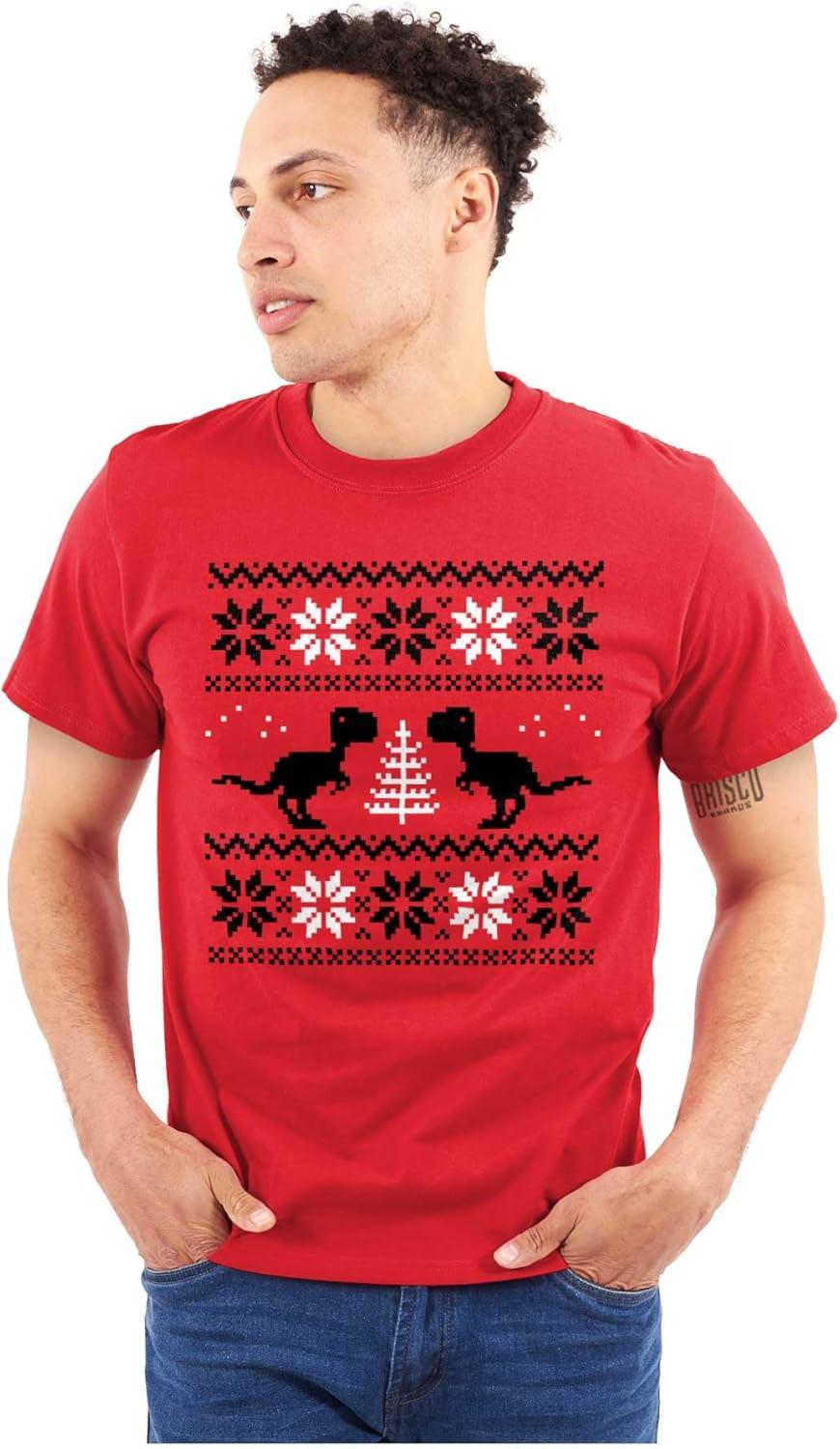 imageUgly Christmas TRex Dinosaur Party Graphic T Shirt Men or WomenRed