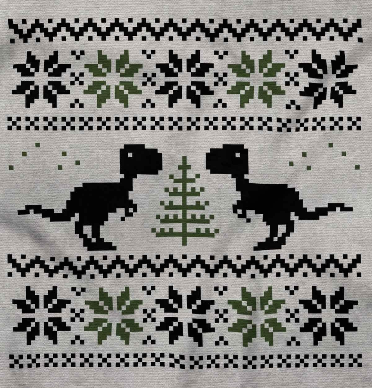 imageUgly Christmas TRex Dinosaur Party Graphic T Shirt Men or WomenSport Grey
