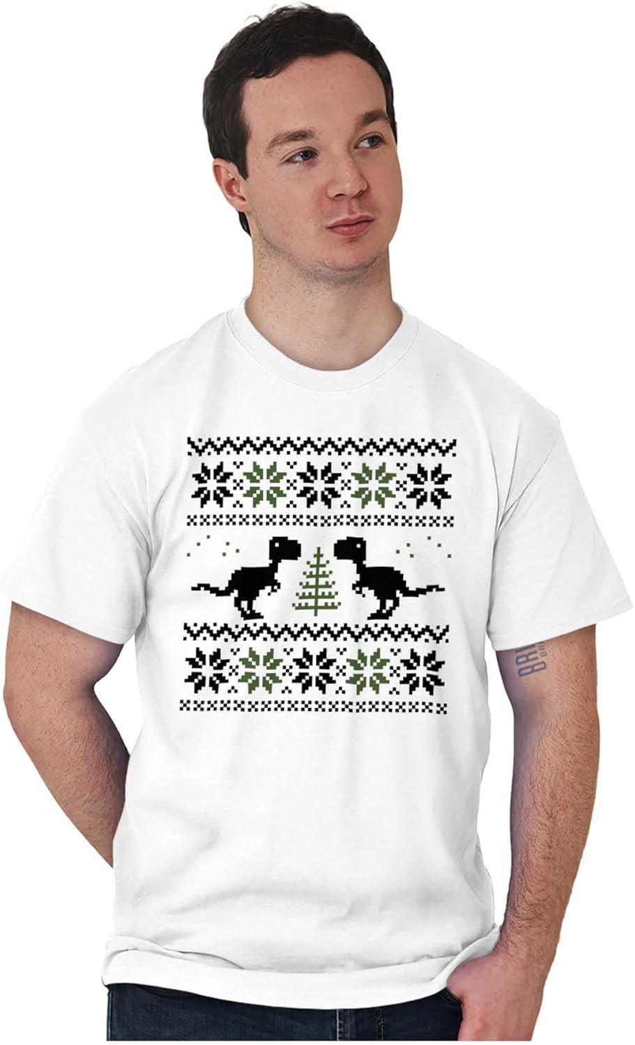 imageUgly Christmas TRex Dinosaur Party Graphic T Shirt Men or WomenWhite