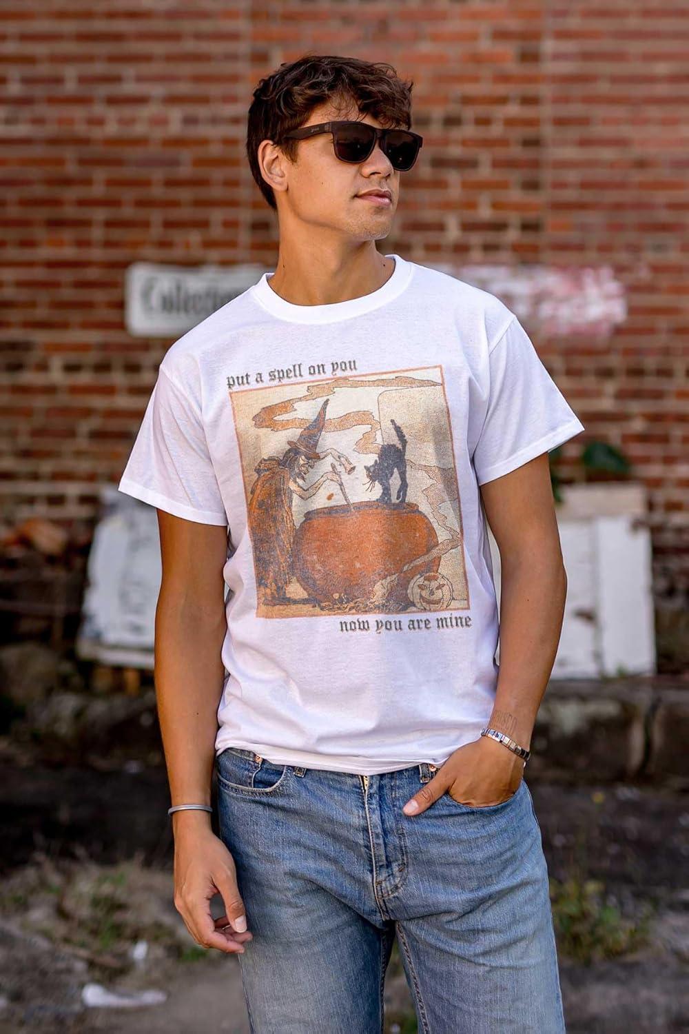 imageVintage Halloween Witches Brew Graphic T Shirt Men or WomenWhite