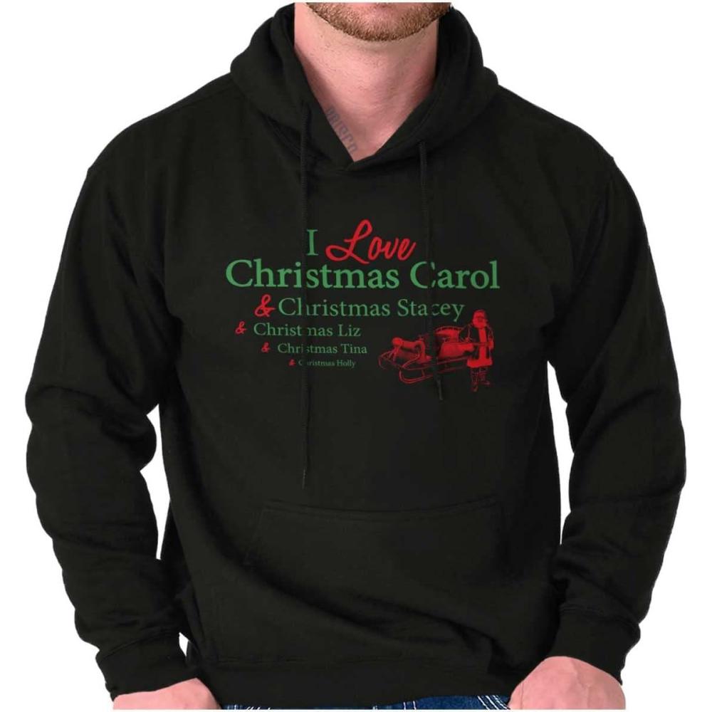 imageBrisco Brands Christmas Xmas Player Ladies Man Hoodie Hooded Sweatshirt MenBlack