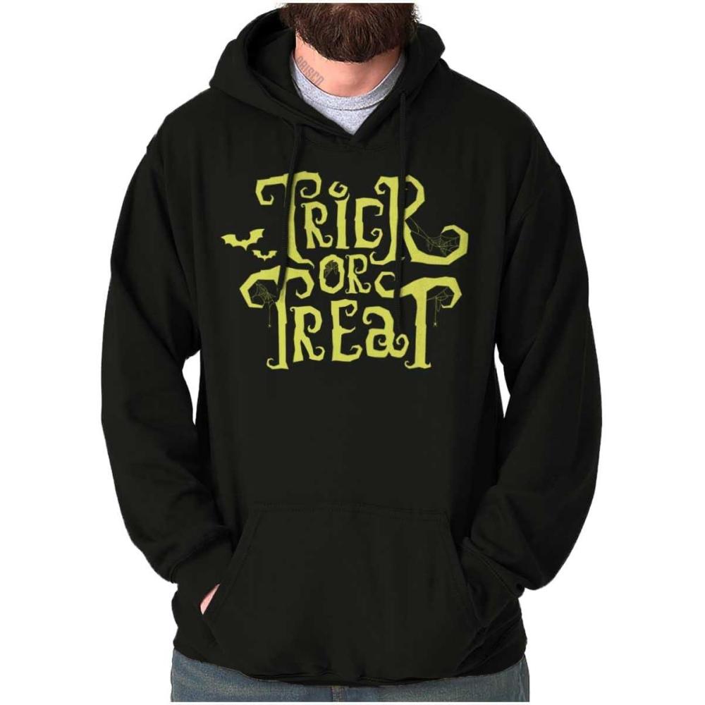 imageBrisco Brands Spooky Halloween Trick or Treat Hoodie Sweatshirt Women MenBlack