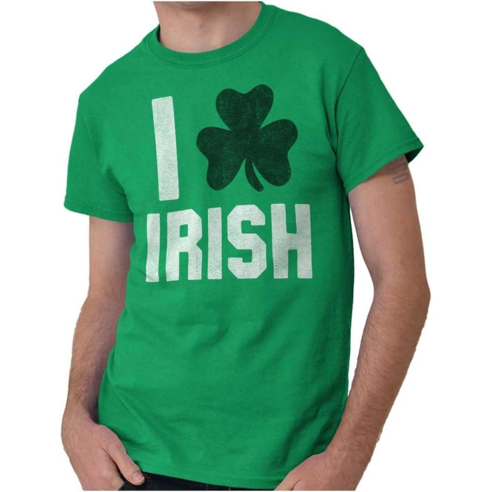 imageBrisco Brands St Patricks Day Irish Pride Shamrock Graphic T Shirt Men or WomenIrish Green