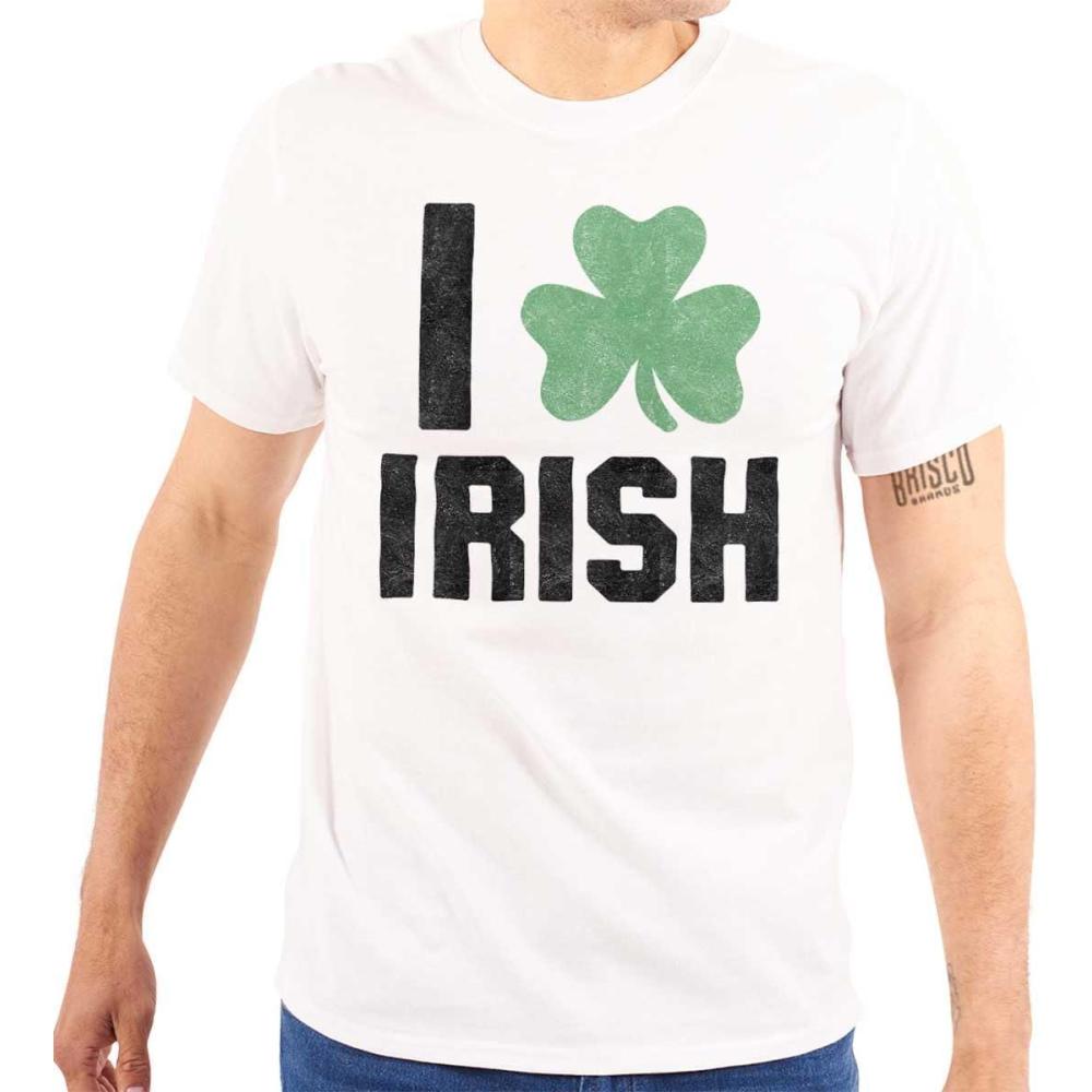 imageBrisco Brands St Patricks Day Irish Pride Shamrock Graphic T Shirt Men or WomenWhite