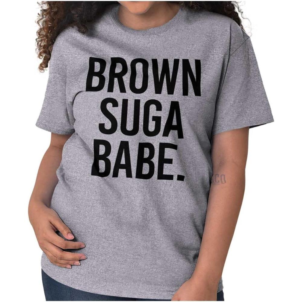 imageBrown Sugar Babe Cute Black Queen Womens Graphic T Shirt TeesSport Grey