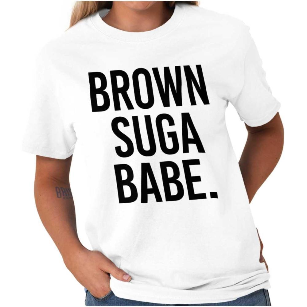 imageBrown Sugar Babe Cute Black Queen Womens Graphic T Shirt TeesWhite