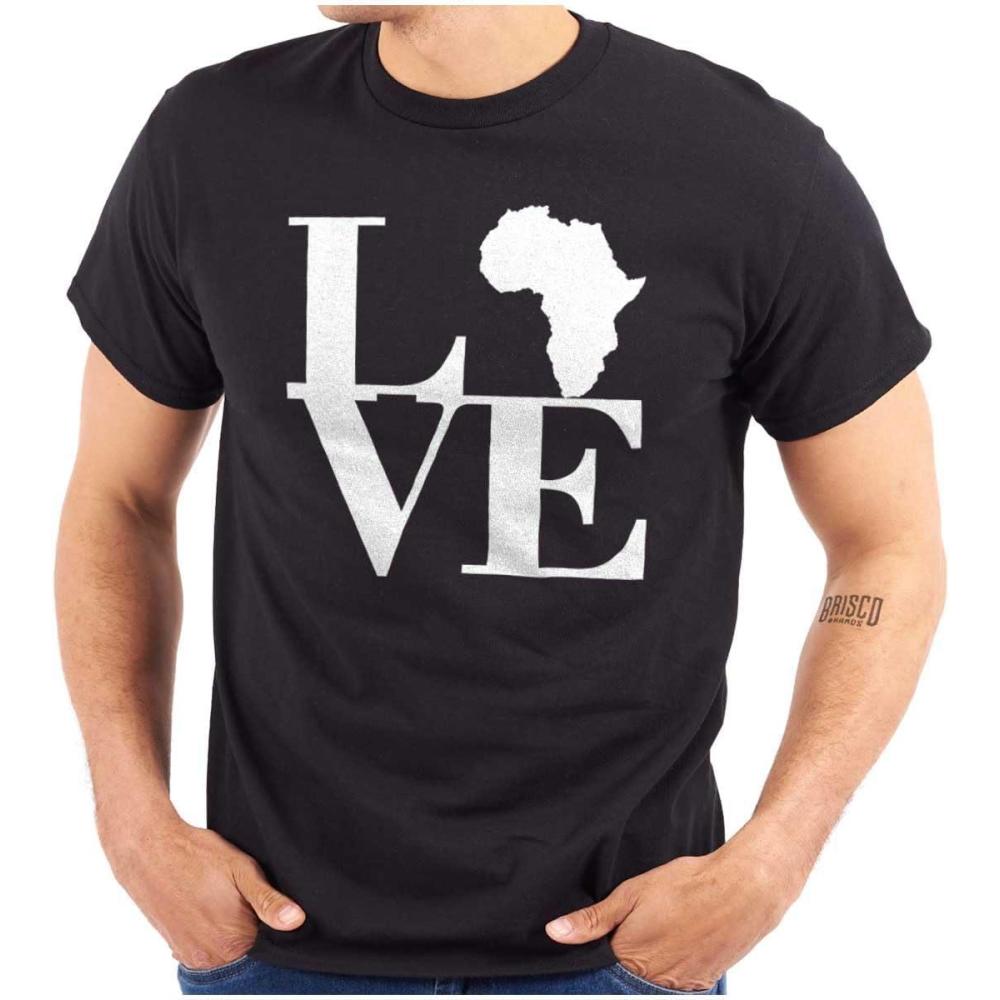 imageLove Africa Map Black African Pride Graphic T Shirt Men or WomenBlack