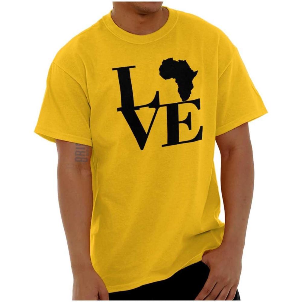 imageLove Africa Map Black African Pride Graphic T Shirt Men or WomenGold