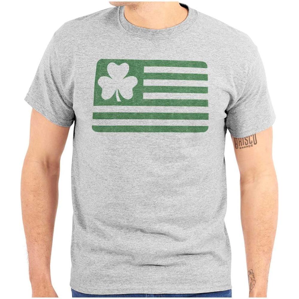 imageSt Patricks Day IrishAmerican Pride Graphic T Shirt Men or WomenSport Grey