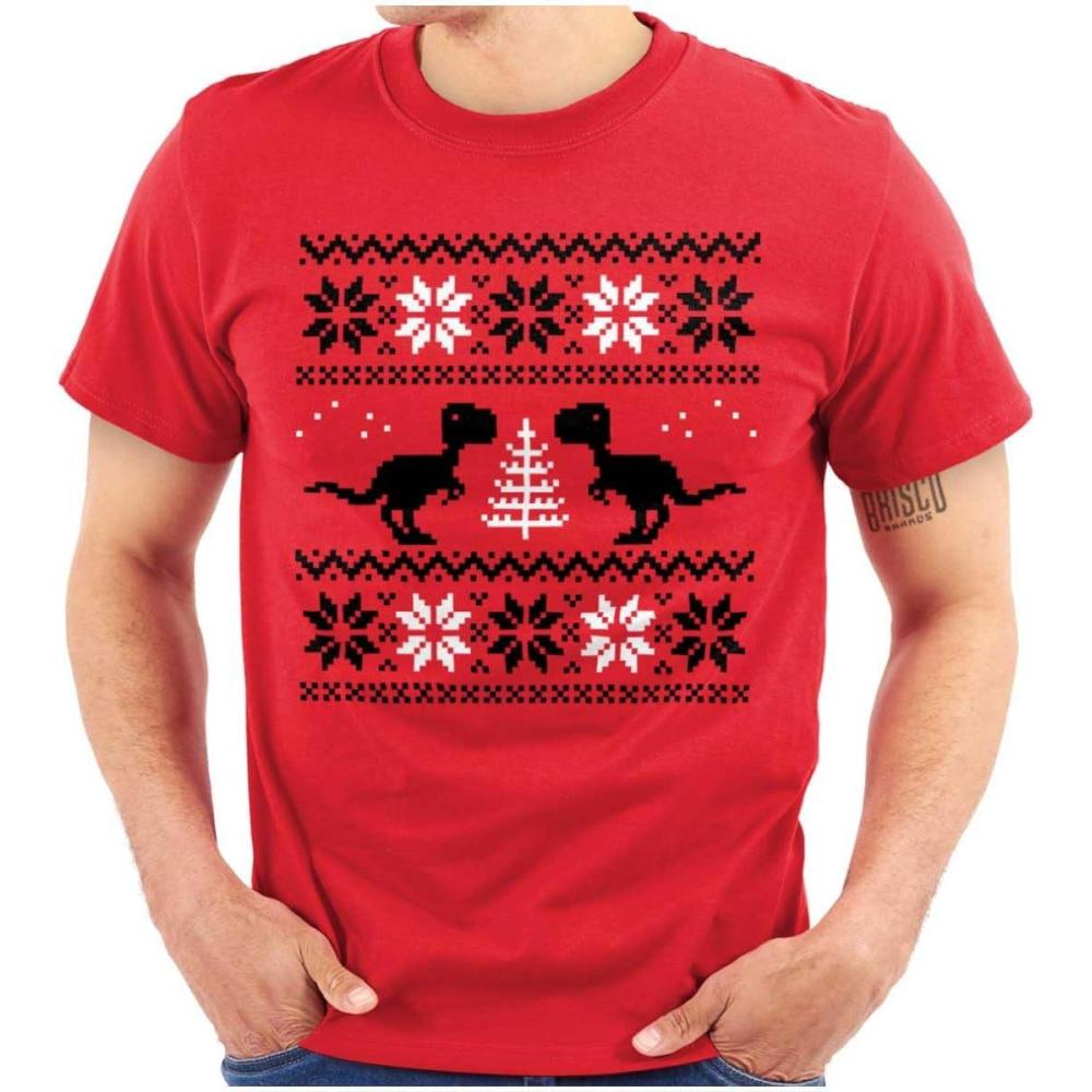 imageUgly Christmas TRex Dinosaur Party Graphic T Shirt Men or WomenRed