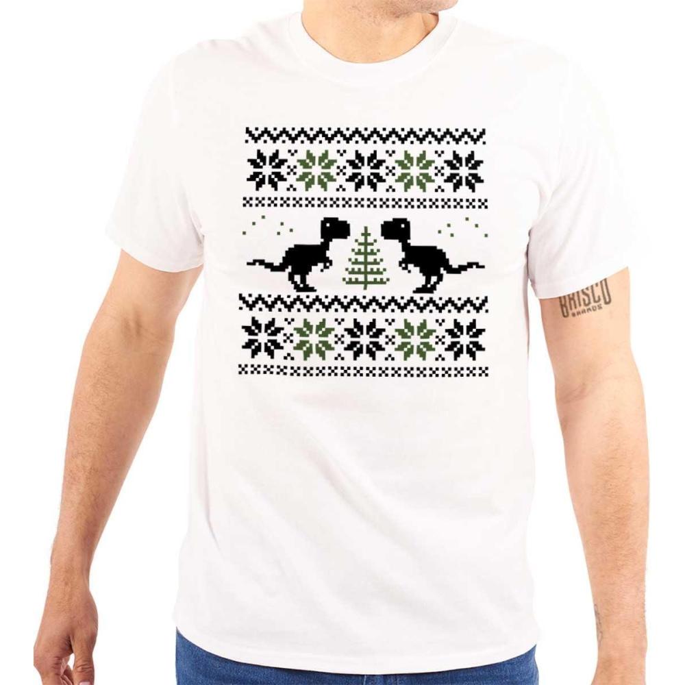imageUgly Christmas TRex Dinosaur Party Graphic T Shirt Men or WomenWhite