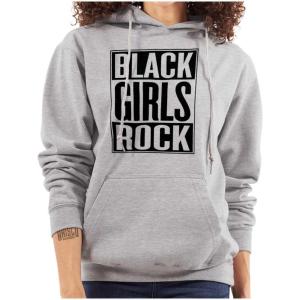 Black Girls Rock Melanin Queen Hoodie Sweatshirt Women(Sport Grey)