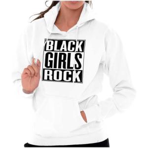 Black Girls Rock Melanin Queen Hoodie Sweatshirt Women(White)