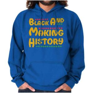 Brisco Brands Black and Making History BHM Pride Hoodie Sweatshirt Women Men(Royal)