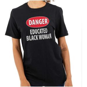 Brisco Brands Educated Black African American Woman Womens Graphic T Shirt Tees(Black)