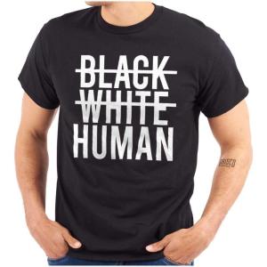 Brisco Brands Race Equality Human Rights Black Life Graphic T Shirt Men or Women(Black)