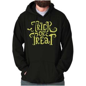 Brisco Brands Spooky Halloween Trick or Treat Hoodie Sweatshirt Women Men(Black)