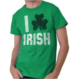 Brisco Brands St Patricks Day Irish Pride Shamrock Graphic T Shirt Men or Women(Irish Green)