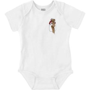 Christmas Santa’s Checklist Pocket Baby Romper Boys or Girls(White)