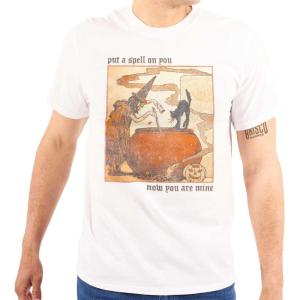 Vintage Halloween Witches Brew Graphic T Shirt Men or Women(White)