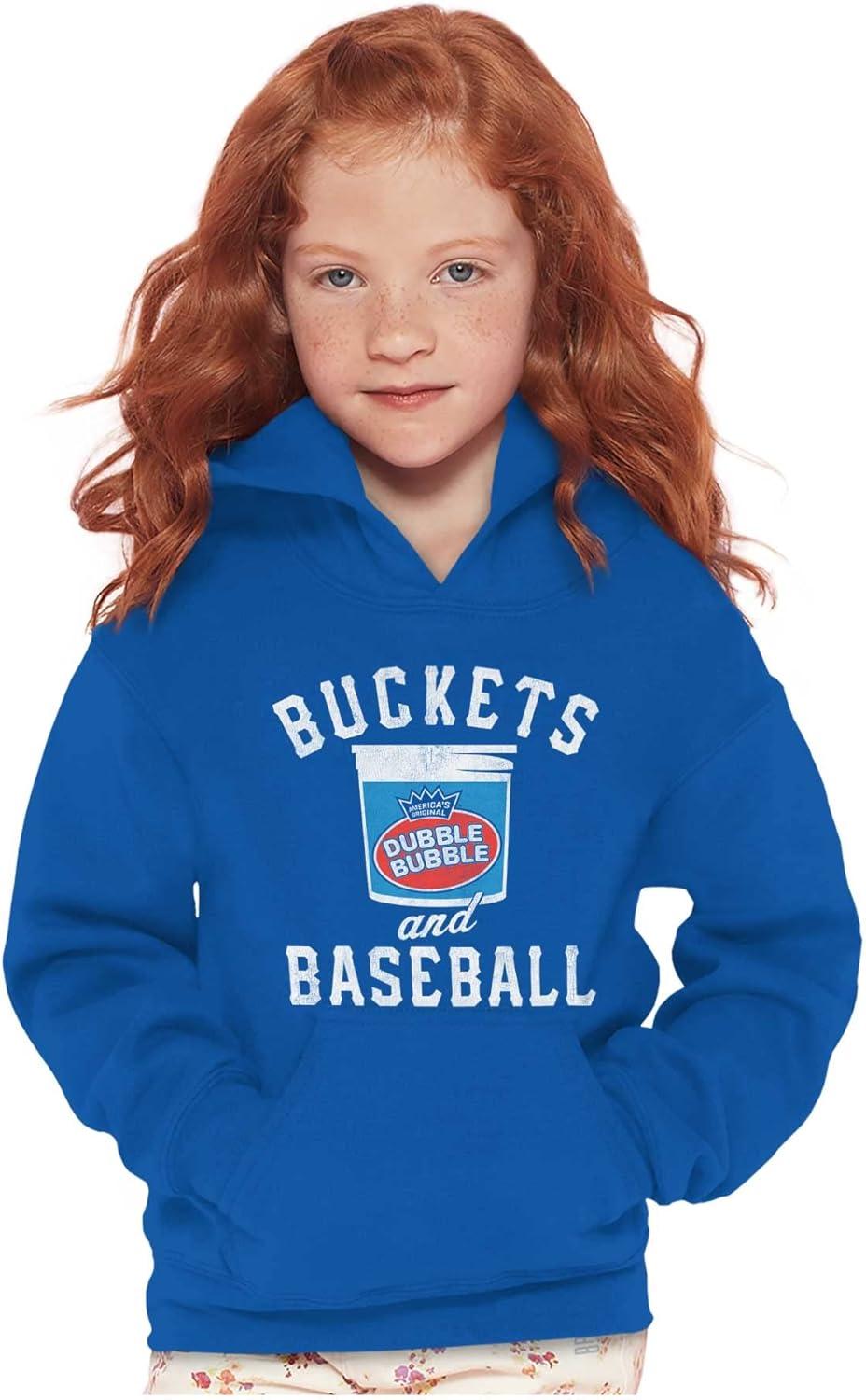imageBrisco Brands Buckets And Baseball Dubble Bubble Youth Hoodie Boy GirlRoyal
