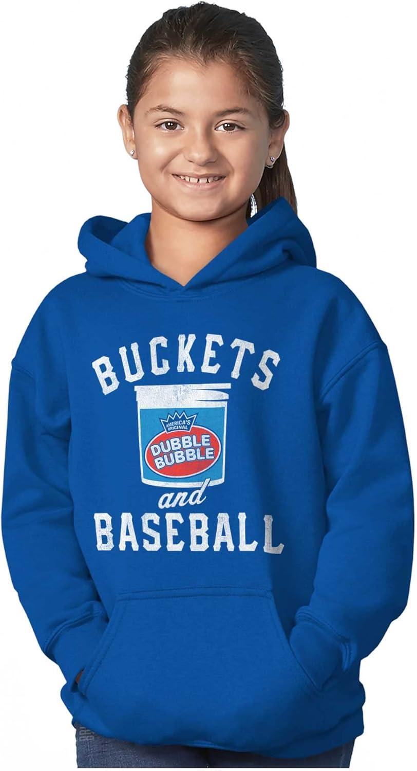 imageBrisco Brands Buckets And Baseball Dubble Bubble Youth Hoodie Boy GirlRoyal