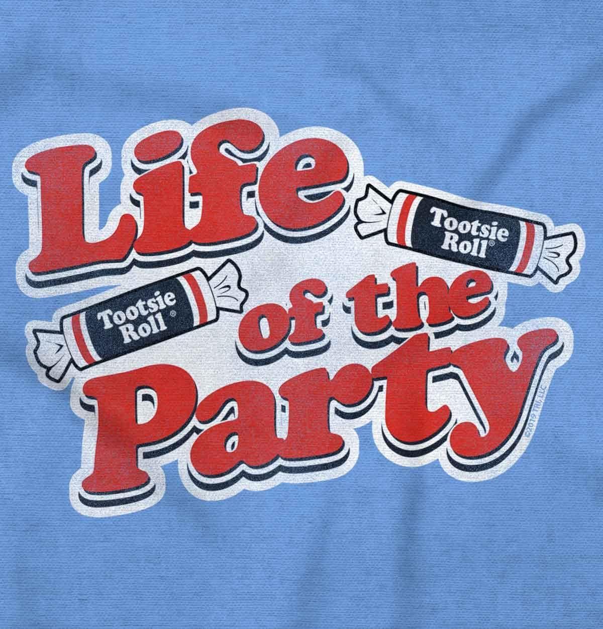 imageBrisco Brands Life of the Party Funny Tootsie Roll Sweatshirt for Men or WomenCarolina Blue