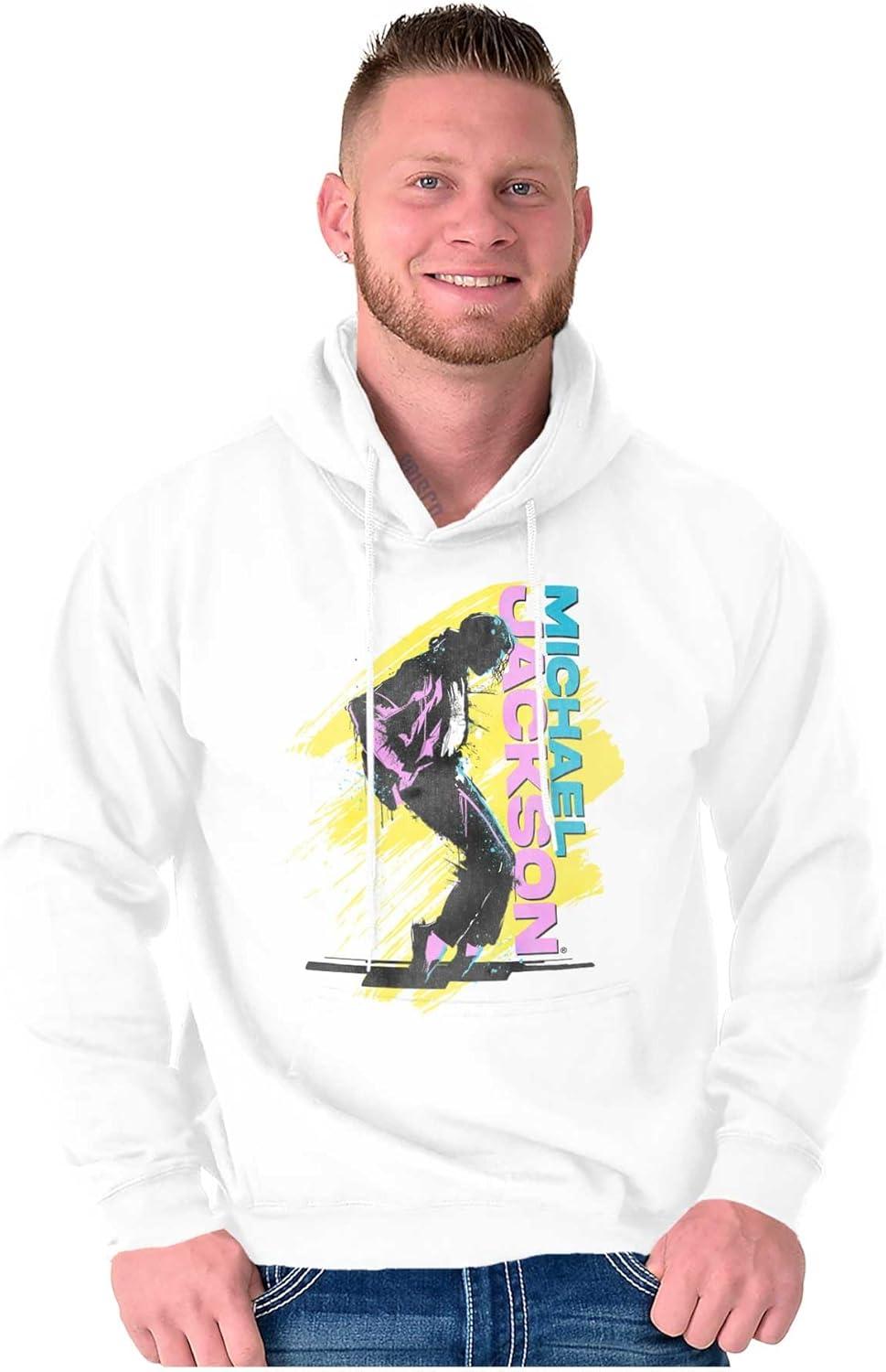 imageBrisco Brands Michael Jackson 90s Toe Stand Dance Hoodie Sweatshirt Women MenWhite